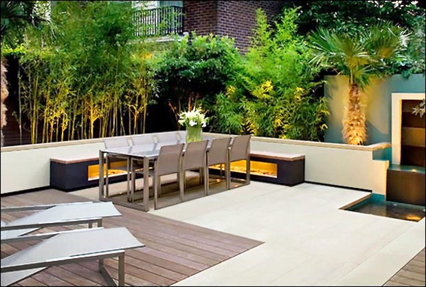 contemporary roof garden