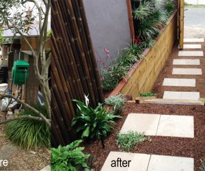 Before-and-After-landscaping-paving-mulching-walkway